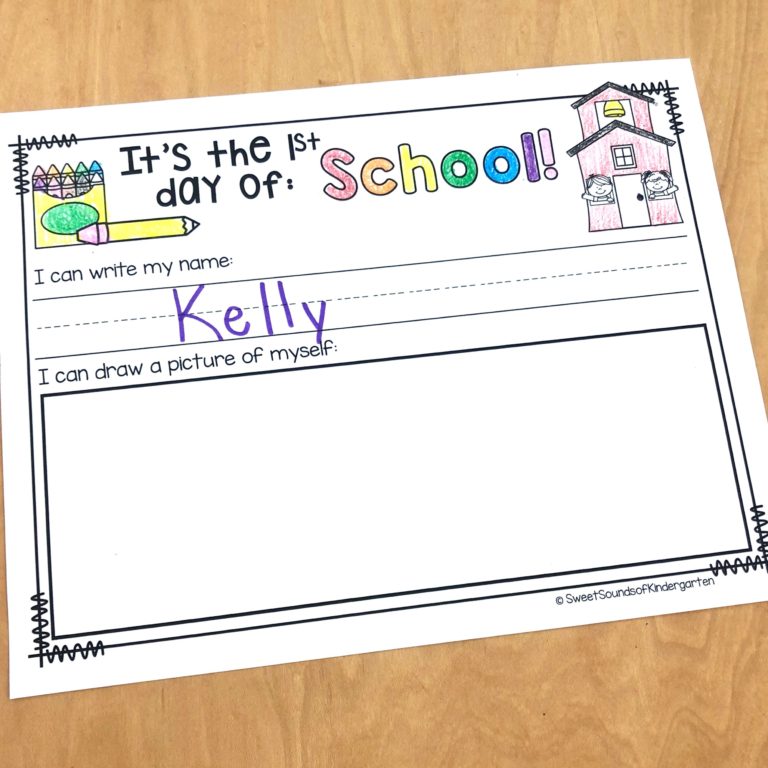 Kindergarten Back to School Activities